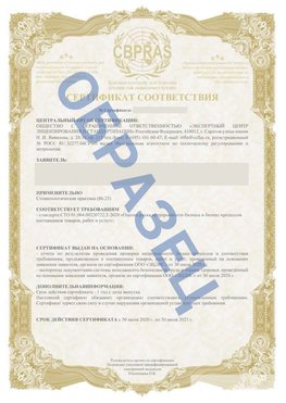 Образец Сертификат СТО 01.064.00220722.2-2020 Волгодонск Сертификат СТО 01.064.00220722.2-2020 